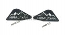 Fit For Royal Enfield New Himalayan 450 Rubber Tank Knee Pad Black and White - SPAREZO